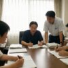 政治家が予算を話し合う