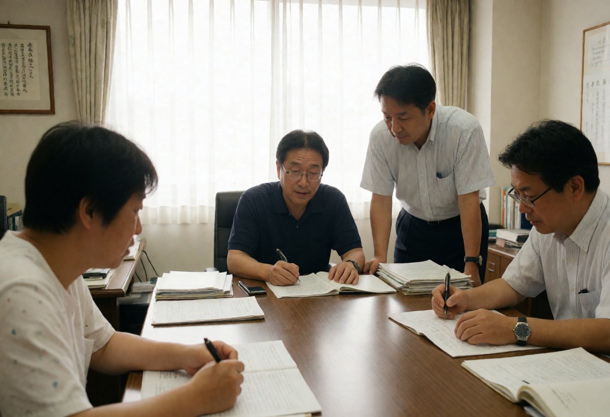 政治家が予算を話し合う